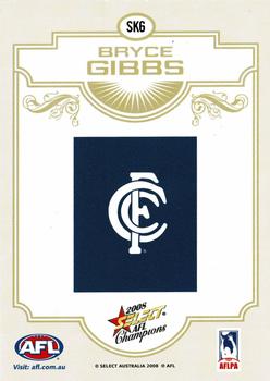 2008 Select AFL Champions - Sketches #SK6 Bryce Gibbs Back